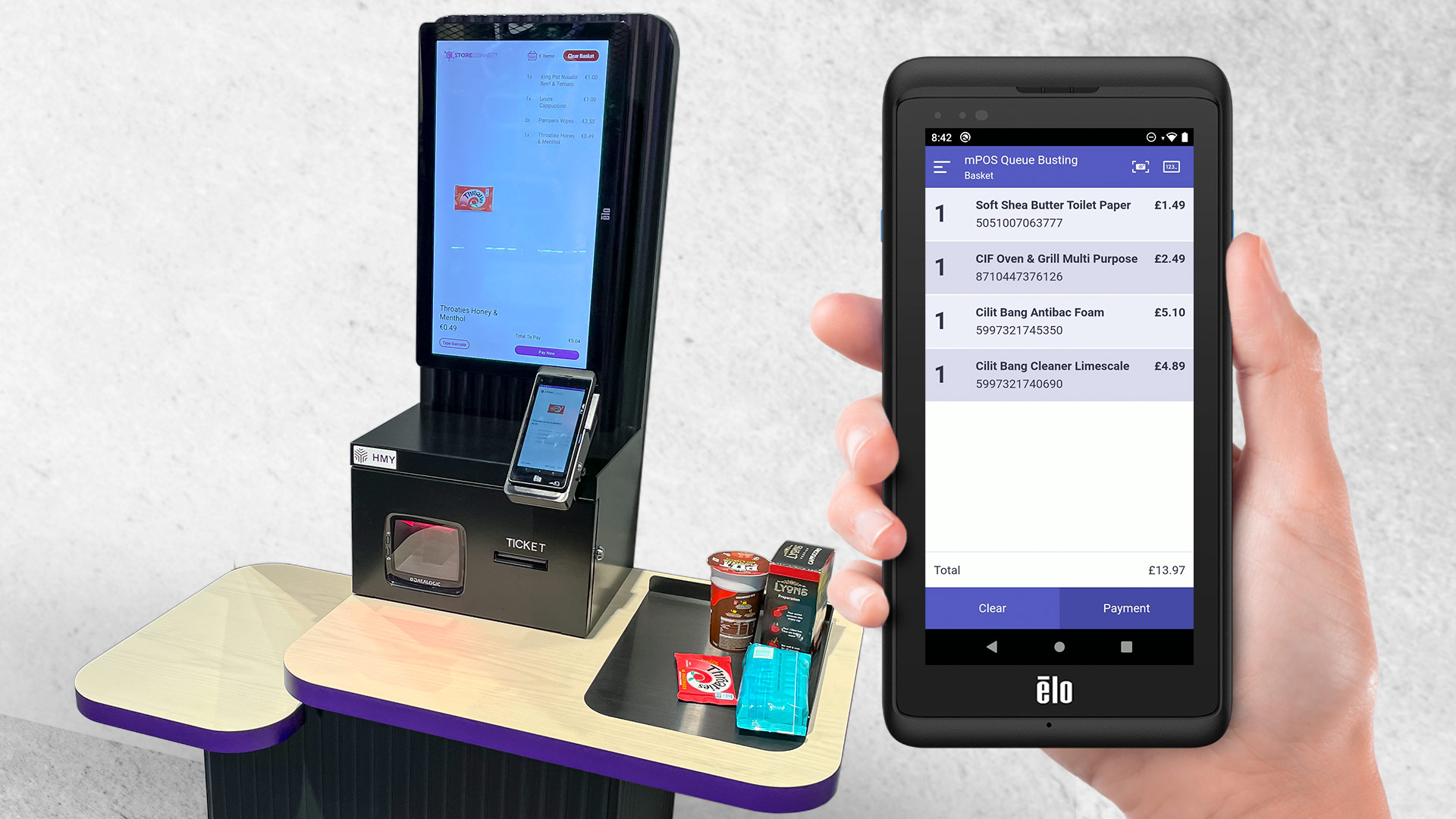 StoreConnect Mobile Point Of Sale Application Shown On Device And In Fixed Position.jpg